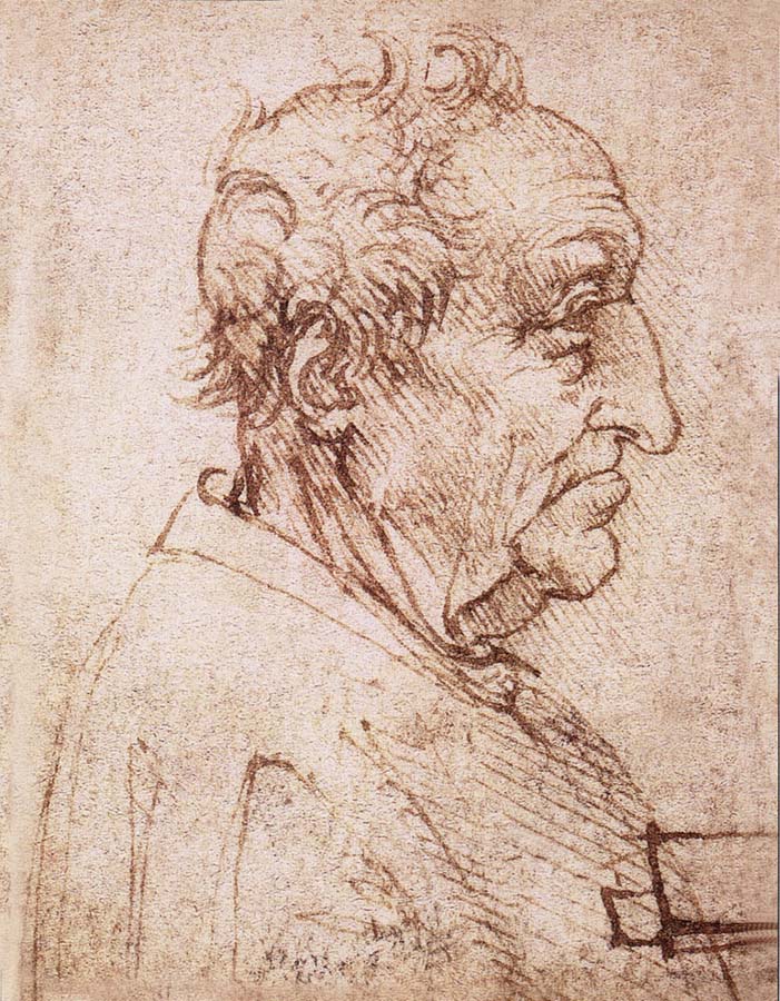 Profile of an old man